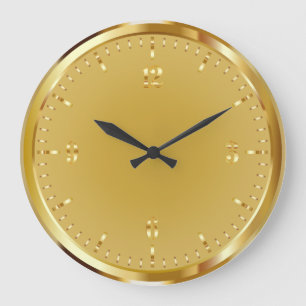 Elegant Shiny Gold Acrylic Wall Clock