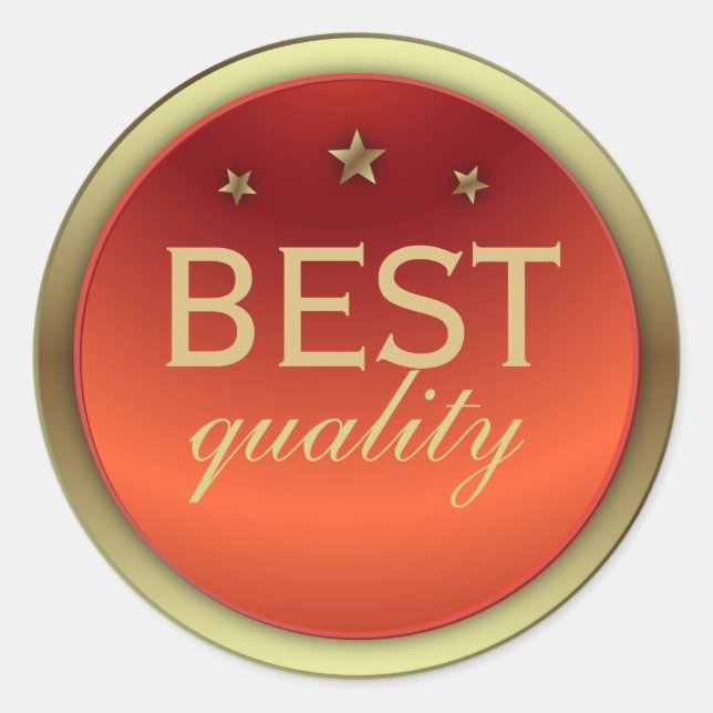 Elegant Shiny Gold and Red Best  Quality Label  (Front)