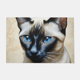 Elegant Siamese Cat Doormat