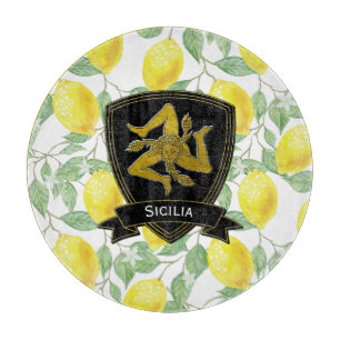 Elegant Sicilian Trinacria Cutting Board