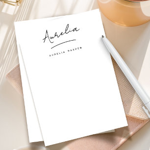 Elegant Signature Personalized Stationery Simple Card