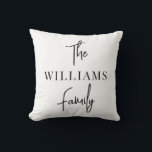 Elegant Signature Script Calligraphy Family Name Throw Pillow<br><div class="desc">Elegant Signature Script Calligraphy Personalized Family Name Throw Pillow. Custom name simple classy calligraphy typography design.</div>