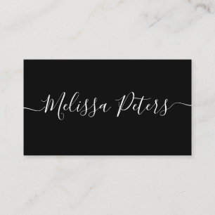 Elegant Signature Script Modern Minimalist Business Card