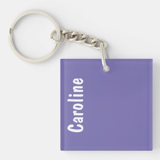 Elegant Signature Script Monogram Keychain (Front)