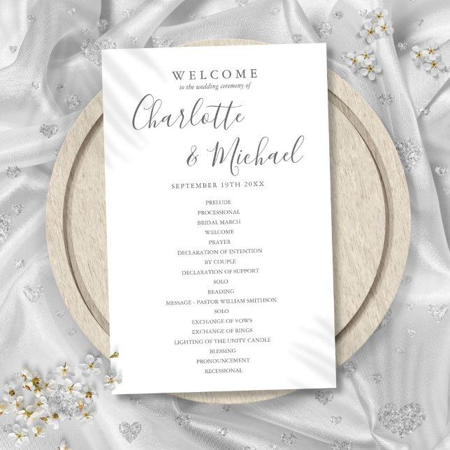 Elegant Signature Script Wedding Program (Elegant Signature Script Wedding Program)