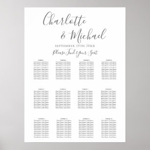 Elegant Signature Wedding Seating Chart