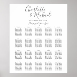 Elegant Signature Wedding Seating Chart