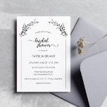 Elegant silhouette of leaves Bridal Shower Invitat Invitation<br><div class="desc">This stylish collection in black and white tones with a silhouette of leaves looks minimalistic and elegant at the same time</div>