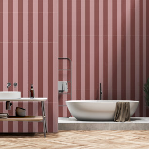 Elegant Silk Rose and Shy Pink Striped Pattern Wallpaper