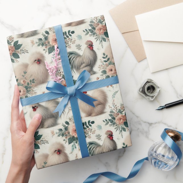 Elegant Silkie Chicken All-Occasion Gift Wrap (Gifting)