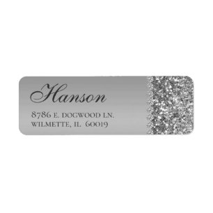 Elegant Silver 85th Birthday Adresse de retour