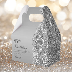 Elegant Silver 85th Birthday Favor Box