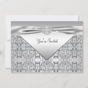 Elegant Silver All Occasion Party Invitation