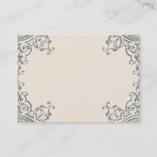 Elegant Silver and Beige Business Card