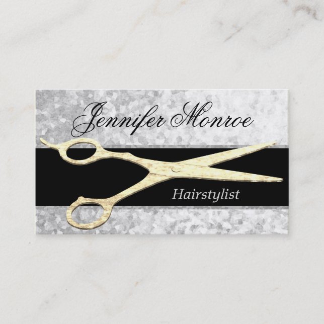 Elegant Silver and Gold Hairstylist Appointment (Front)