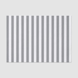 Elegant Silver and White Striped Tissue Paper