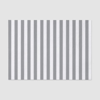 Elegant Silver and White Striped Tissue Paper