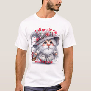 Elegant silver beautiful floral ornamental gnome T-Shirt