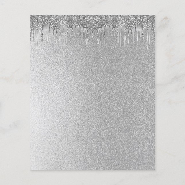 Elegant silver blank flyer (Front)