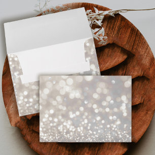 Elegant Silver Bokeh Sparkle Lights  Envelope