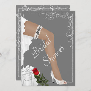 Elegant Silver Bridal Shower Invitation
