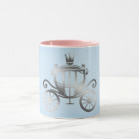 Elegant Silver Carriage Blue Storybook Princess
