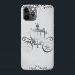 Elegant Silver Carriage Storybook White Princess iPhone 11 Pro Case<br><div class="desc">Pink Shimmer Crystal Glass Glam Designer Style Phone Case.</div>