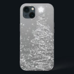 Elegant Silver Christmas Sparkling Trees iPhone 13 Case<br><div class="desc">Elegant Christmas Sparkling Trees Silver designer gift. An elegant birthday gift idea for any teenager and adult.  Fully customizable! Easy to use and easy to personalize.</div>