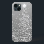 Elegant Silver Christmas Sparkling Trees iPhone 13 Case<br><div class="desc">Elegant Christmas Sparkling Trees Silver designer gift. An elegant birthday gift idea for any teenager and adult.  Fully customizable! Easy to use and easy to personalize.</div>