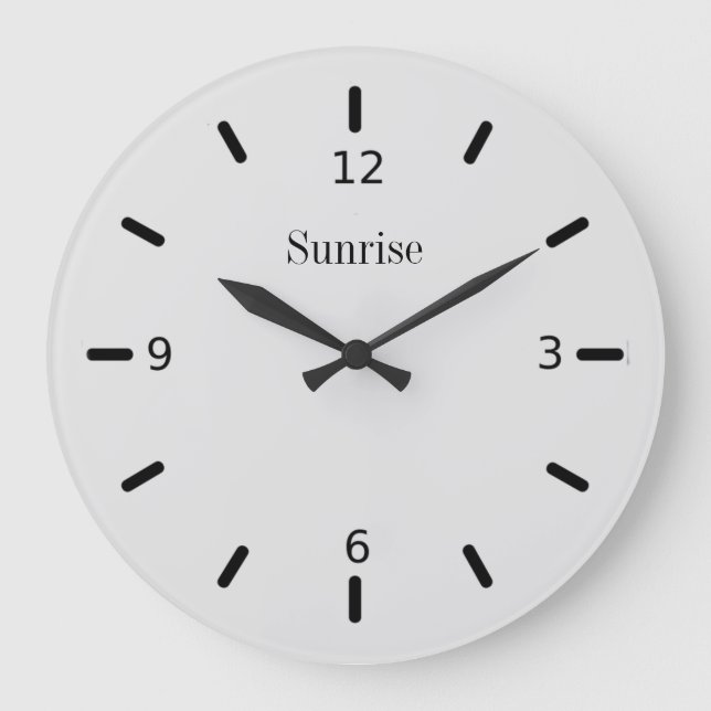 Elegant Silver Colour & Black Large Clock (Front)