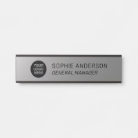 Elegant Silver Custom Logo Name Job Title