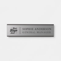 Elegant Silver Custom Logo Name Job Title