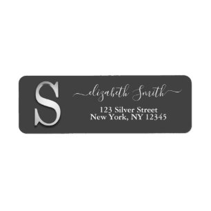 Elegant Silver Custom Monogram S Name