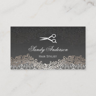 Elegant Silver Damask Hair Salon Multi Appointment