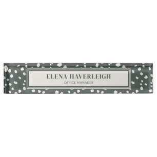 Elegant Silver Dollar Lunaria Professional Custom Nameplate