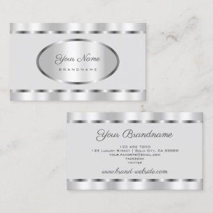 Elegant Silver Effect with Light Grey Professional Business Card