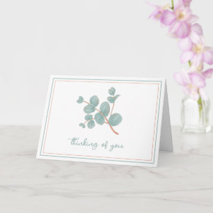 Elegant Silver Eucalyptus - Condolence / Sympathy Card