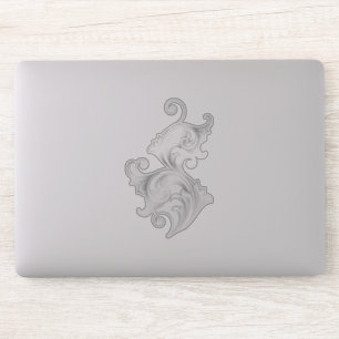 Elegant Silver Floral  Swirls