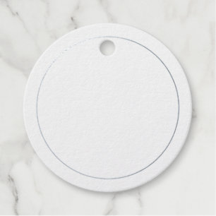 Elegant Silver Foil Blank Favour Tags