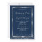 Elegant Silver Frame Navy Confetti Retirement