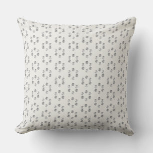 Elegant Silver Geometric Pattern Throw Pillow