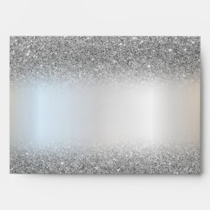 Elegant Silver Glitter Bokeh  Envelope