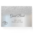 Elegant Silver Glitter Bokeh Hearts Wedding