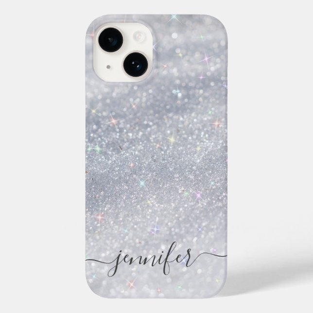 Elegant Silver Glitter  Case-Mate iPhone Case (Back)