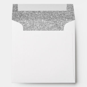 Elegant Silver Glitter Envelopes