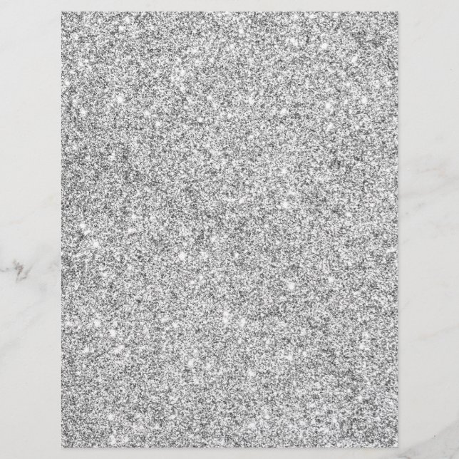 Elegant Silver Glitter Flyer (Front)