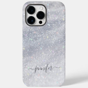 Elegant Silver Glitter  iPhone 14 Pro Max Case