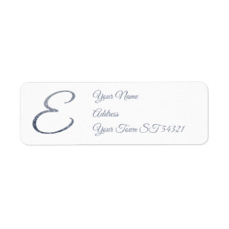 Elegant Silver Glitter Monogram E Personalized