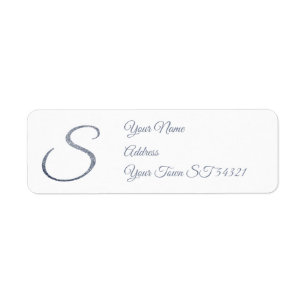 Elegant Silver Glitter Monogram S Personalized