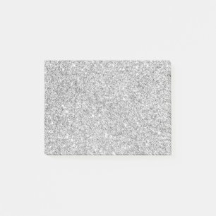 Elegant Silver Glitter Post-it Notes